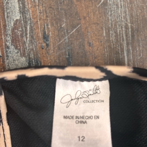 Jaclyn Smith Collection Black and Tan Tankini Top with Leopard Print - Picture 4 of 7